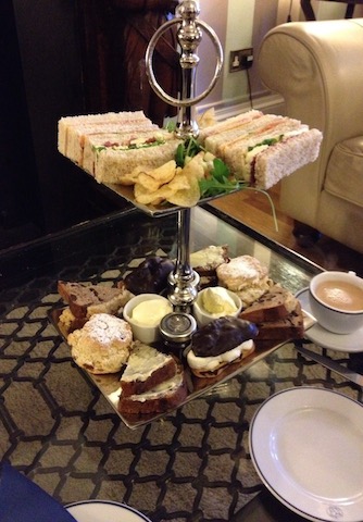Traditional Afternoon Tea with finger sandwiches and cakes Portmerion North Wales