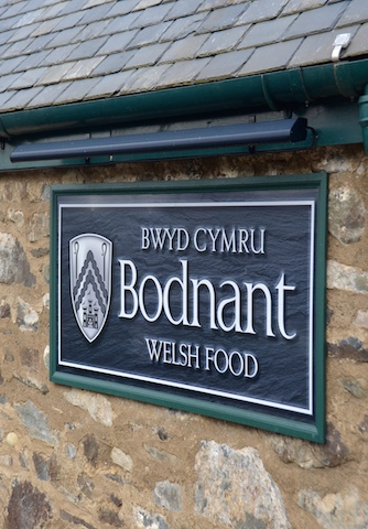 Sign for Bodnant Welsh Food