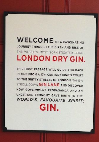Welcome Notice Beefeater Gin Distillery Tour