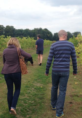 Brightwell Vineyard Owner taking people on a tour