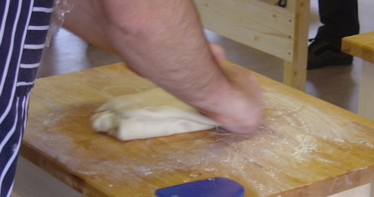 Baking in action at Hartingtons Cookery School Bakewell