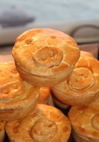 Pork pies on display at Dartmouth Food Festival