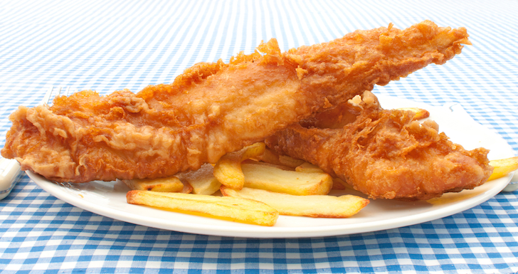 A plate of Yorkshire fish and chips