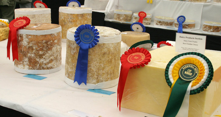 Prize winning cheese at The Bakewell Show