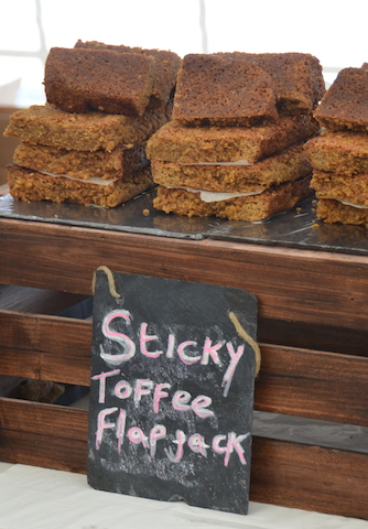 Sticky toffee flapjacks Gwledd Conwy Feast North Wales