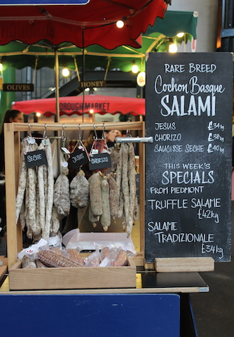 Salami Stall Borough Market London