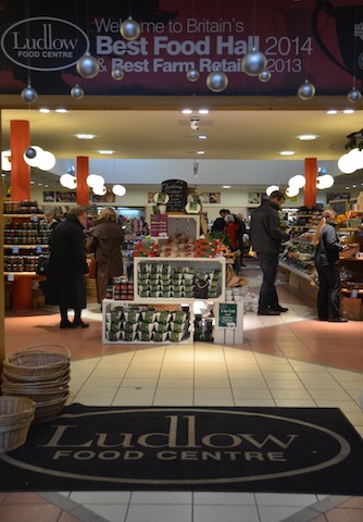 Shoppers browsing inside Ludlow Food Centre