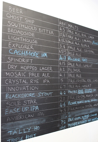 Adnams Brewery Bar Beer Tasting Board