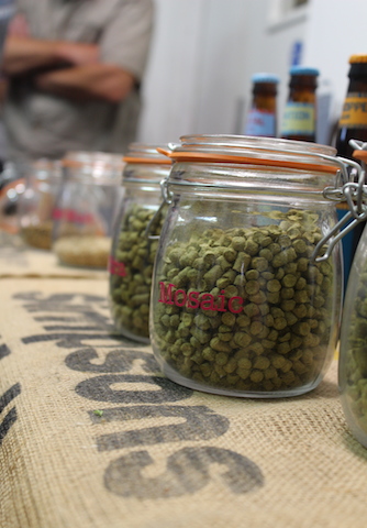 Jar of Mosaic hops