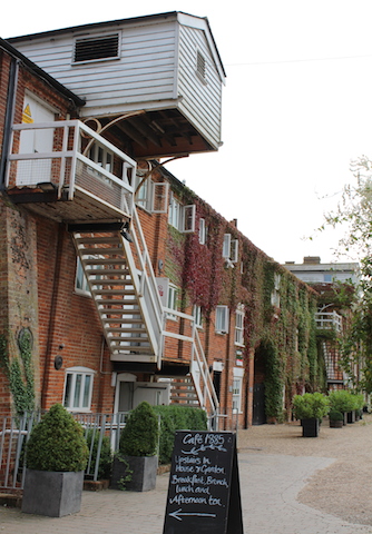 Snape Maltings Building and Cafe Sign