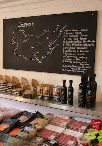 Suffolk produce counter Snape Maltings