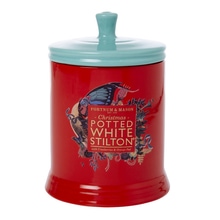 Red Fortnum & Mason Jar of Christmas Spiced Stilton