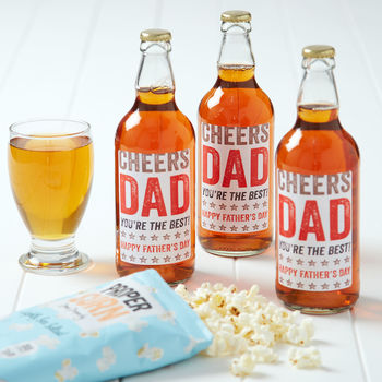 Bottles labelled Dad's Cider