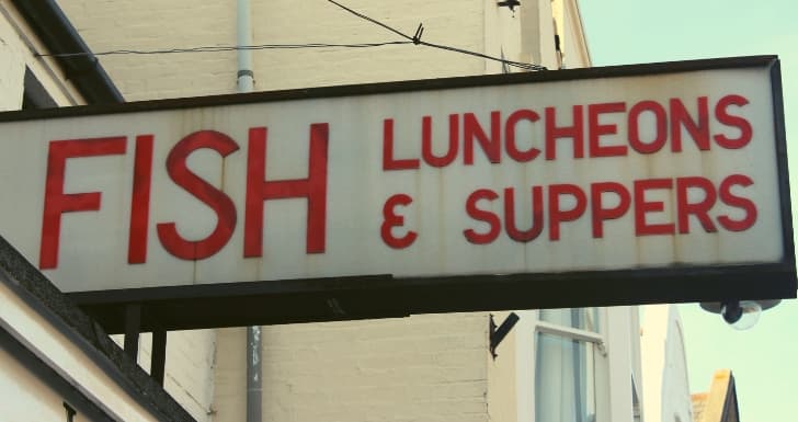 Whitstable Fish & Chips Sign