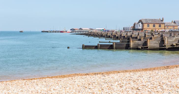 Groynes on Whitstable beach
