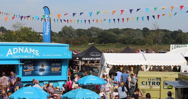 Stalls at Alderburgh Food Festival Suffolk