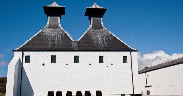 Pagodas Ardbeg distillery Islay Scotland