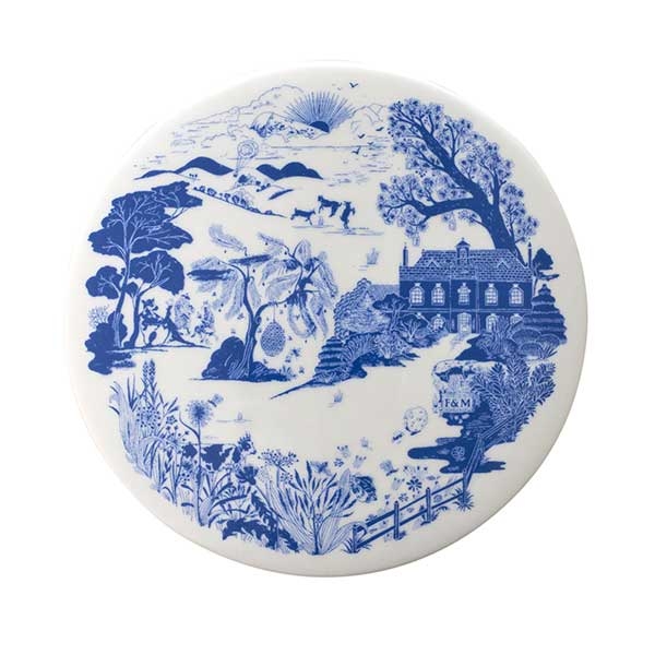 Fortnum's blue and white ceramic cheese baker