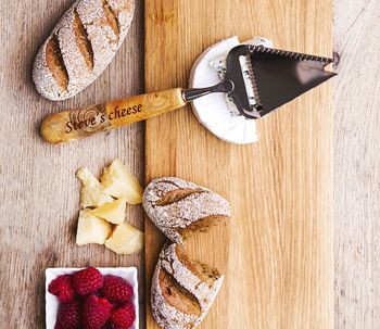Personalised cheese slicer with wooden handle